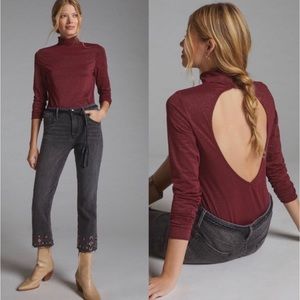 Anthropologie Daily Practice by Anthropologie Shimmer Open-Back Bodysuit